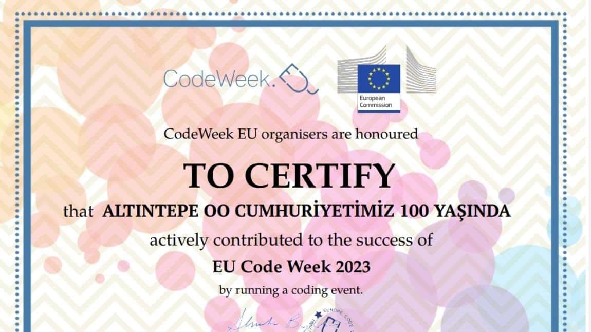 Codeweek haftası Etkinliklerimiz